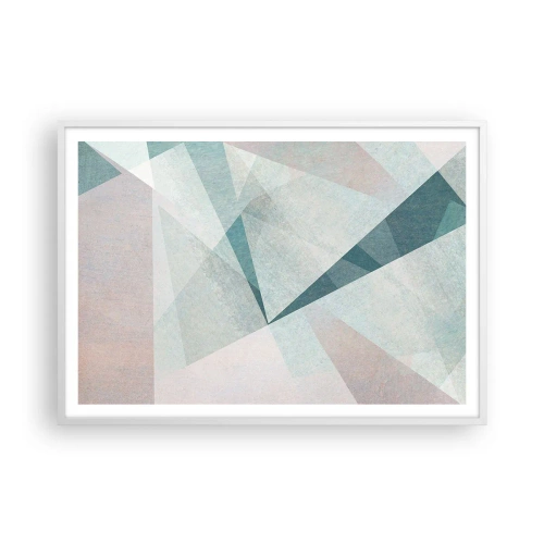 Póster en marco blanco - Tranquilo pero dinámico - 100x70 cm