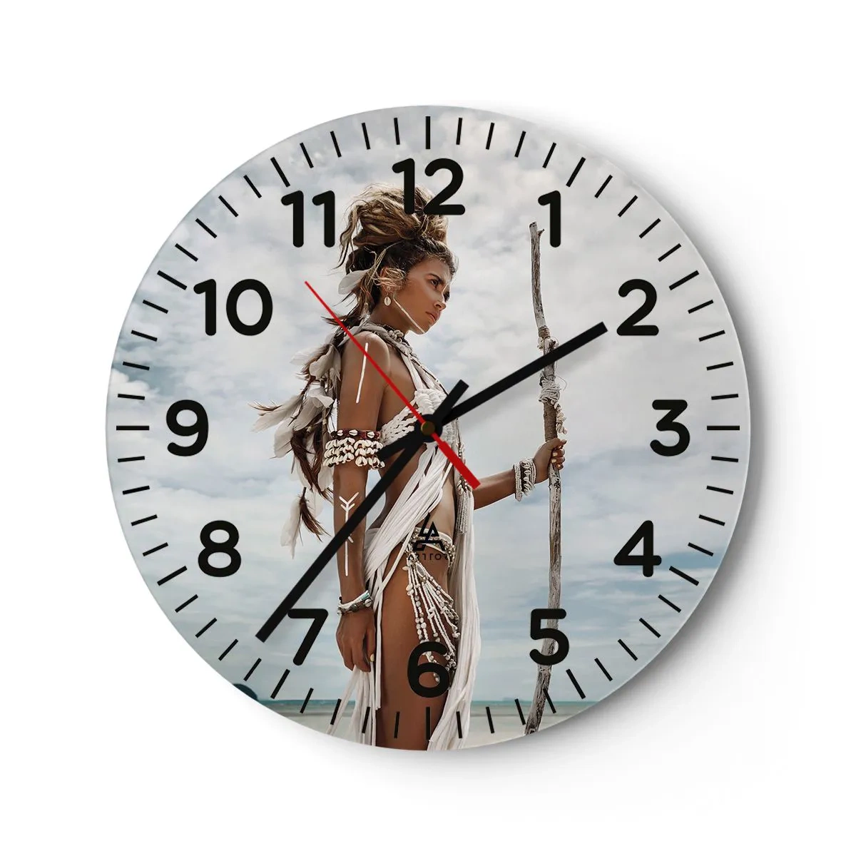 Reloj de pared - Reloj de vidrio - Reina de los trópicos - 30x30 cm