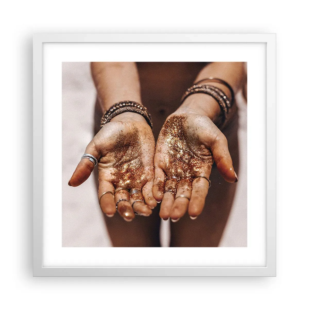 Póster en marco blanco - Un regalo para ti - 40x40 cm