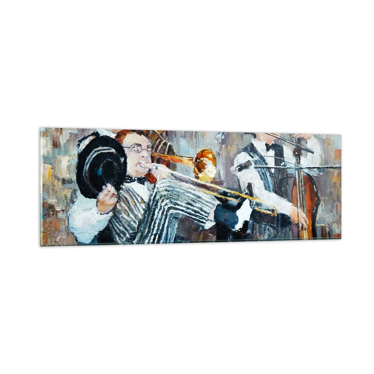 Cuadro sobre vidrio - Impresiones sobre Vidrio - Todo ese jazz - 90x30 cm