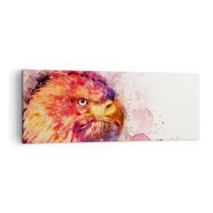 Cuadro sobre lienzo - Impresión de Imagen - Retrato de un águila en colores artísticos de acuarela. - 140x50cm - No quieres saber lo que estoy pensando - Decoración de pared moderna para salón y dormitorio ARTTOR