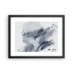 Póster en marco negro - Un estudio sobre la naturaleza del agua - 40x30 cm