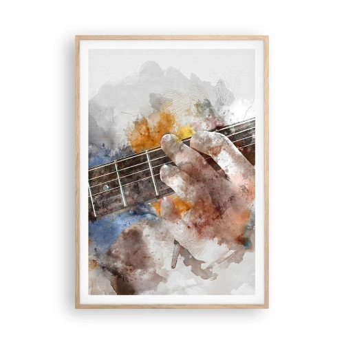 Póster en marco roble claro - Poesía entre las cuerdas - 70x100 cm