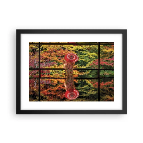 Póster en marco negro - En un templo de la naturaleza - 40x30 cm