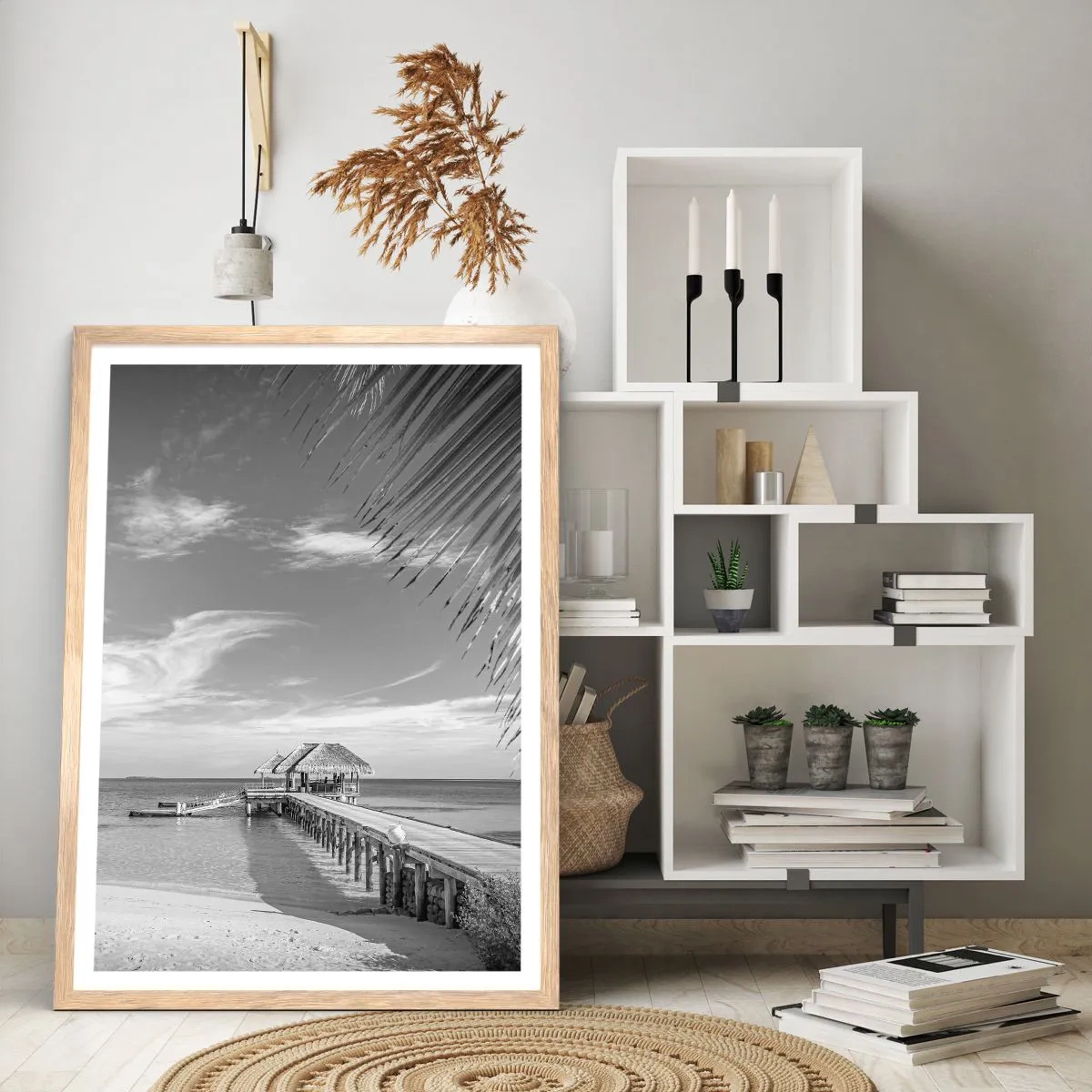 Póster en marco roble claro - ¿Un recuerdo o un sueño? - 50x70 cm