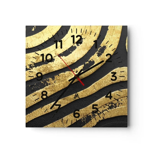 Reloj de pared - Reloj de vidrio - Todo fluye - 30x30 cm