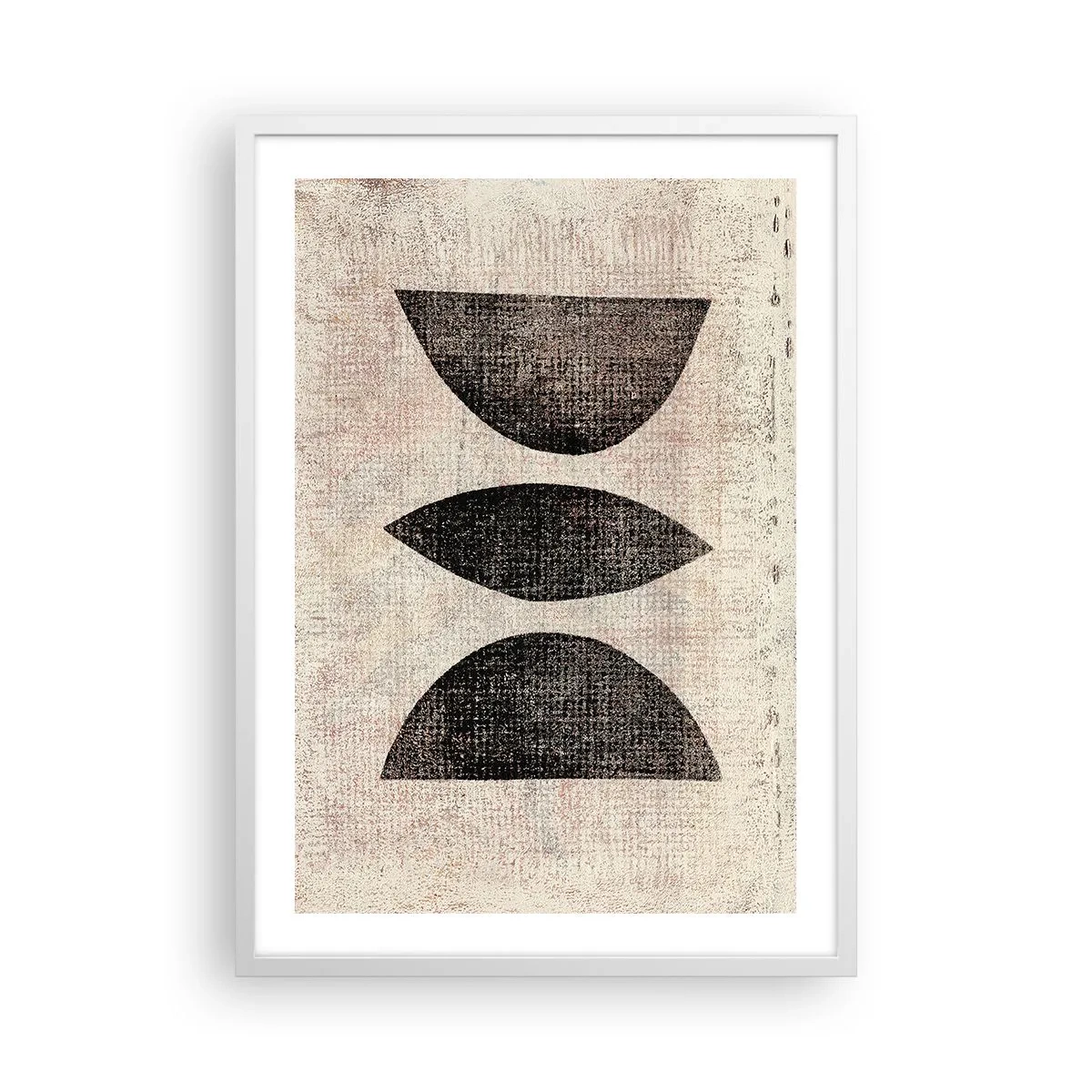 Póster en marco blanco - Abstracción étnica - 50x70 cm