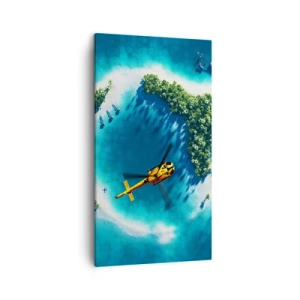 Cuadro sobre lienzo - Impresión de Imagen - Cómprate una isla - 45x80 cm