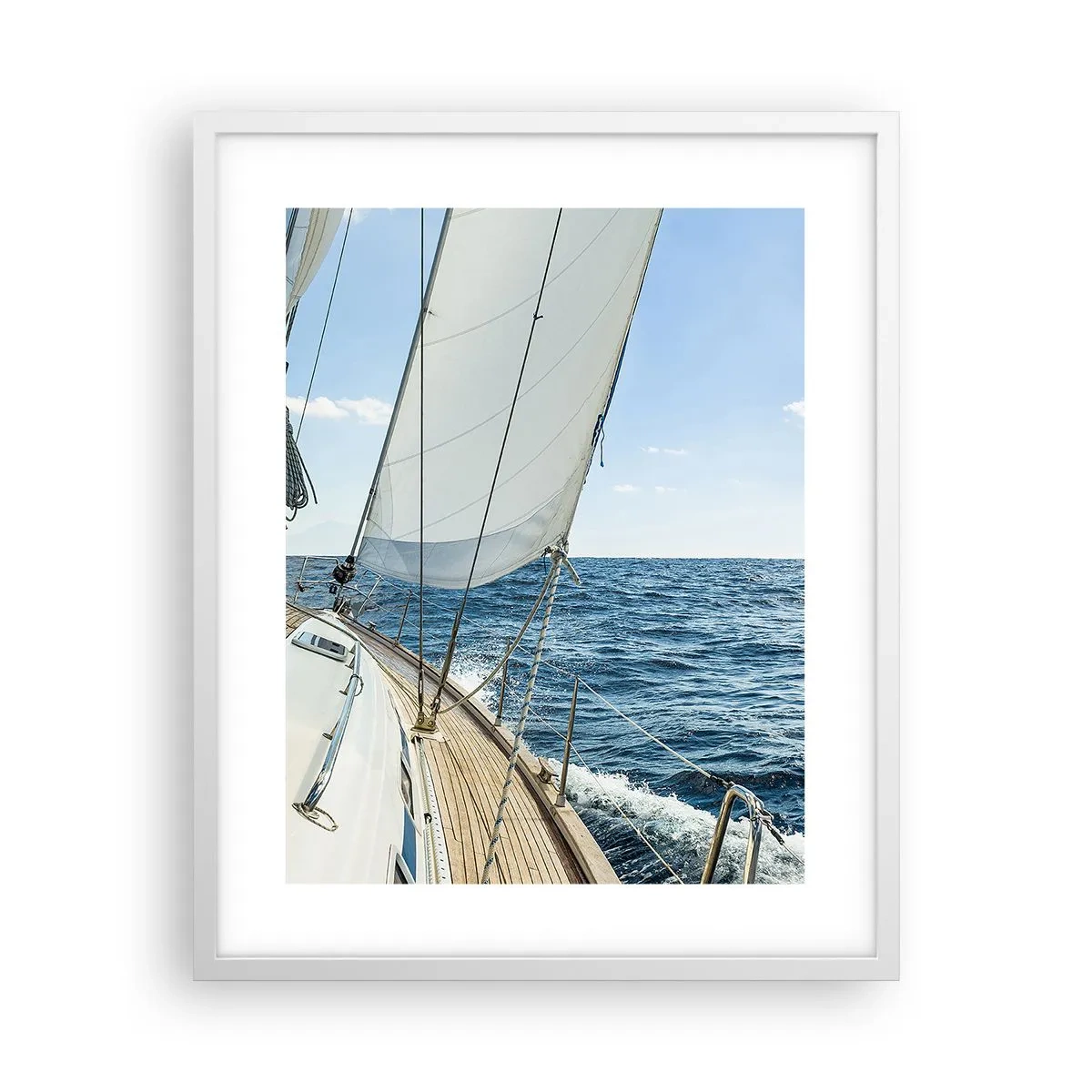 Póster en marco blanco - Ahoy, a la aventura - 40x50 cm