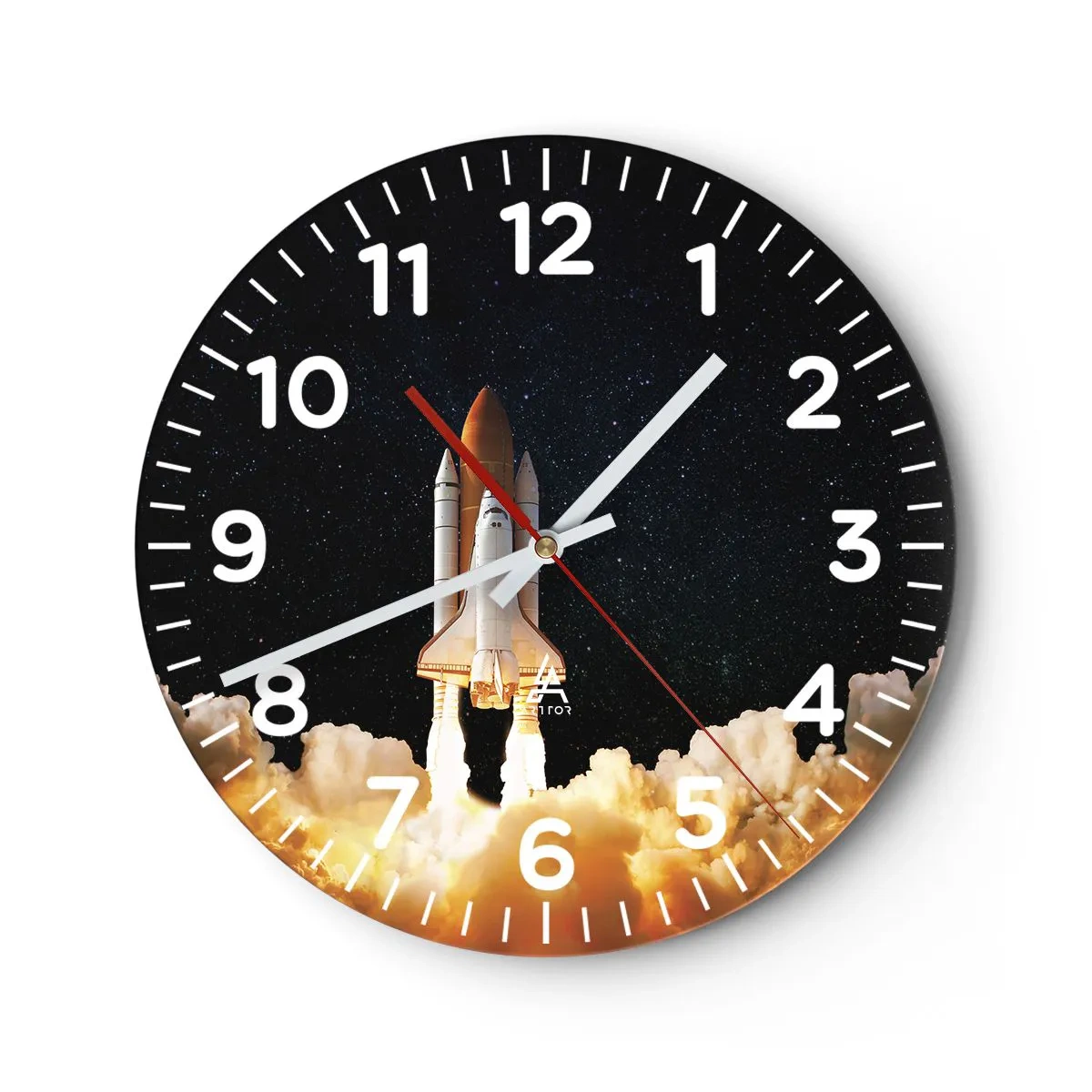 Reloj de pared - Reloj de vidrio - ¡Ad astra! - 30x30 cm