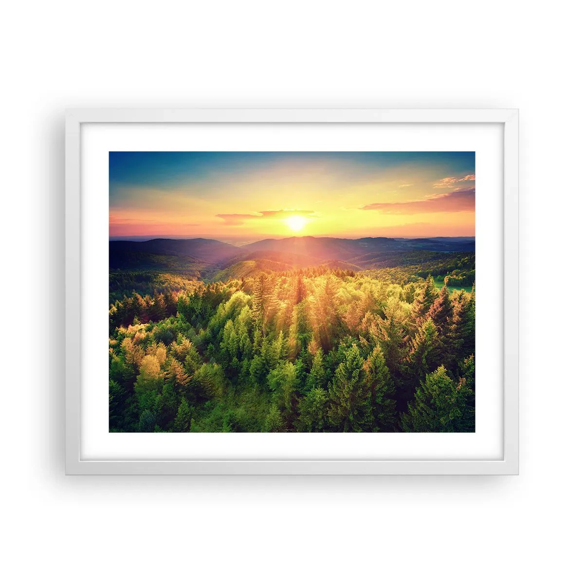 Póster en marco blanco - Desde lo alto - 50x40 cm