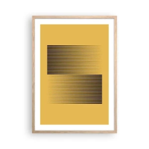 Póster en marco roble claro - Cuadrado de opuestos - 50x70 cm