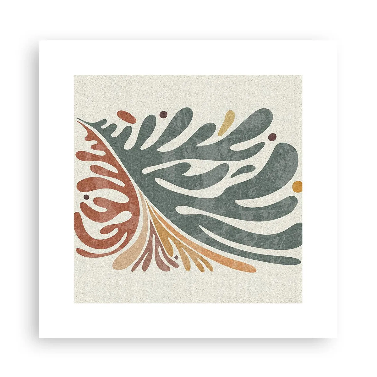 Póster - Hoja multicolor - 30x30 cm