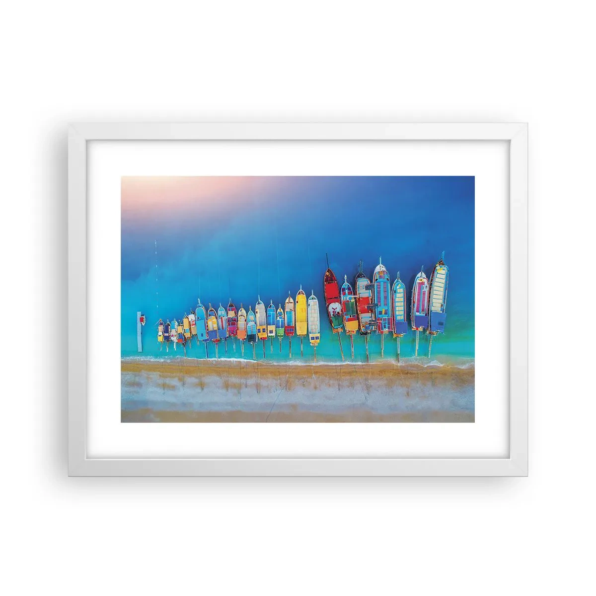 Póster en marco blanco - A vista de pájaro - 40x30 cm