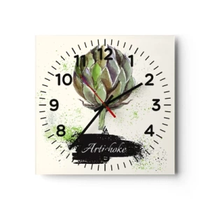 Reloj de pared - Reloj de vidrio - El sabor del otoño - 40x40 cm