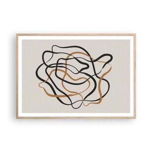 Póster en marco roble claro - Todo ha salido mal - 100x70 cm