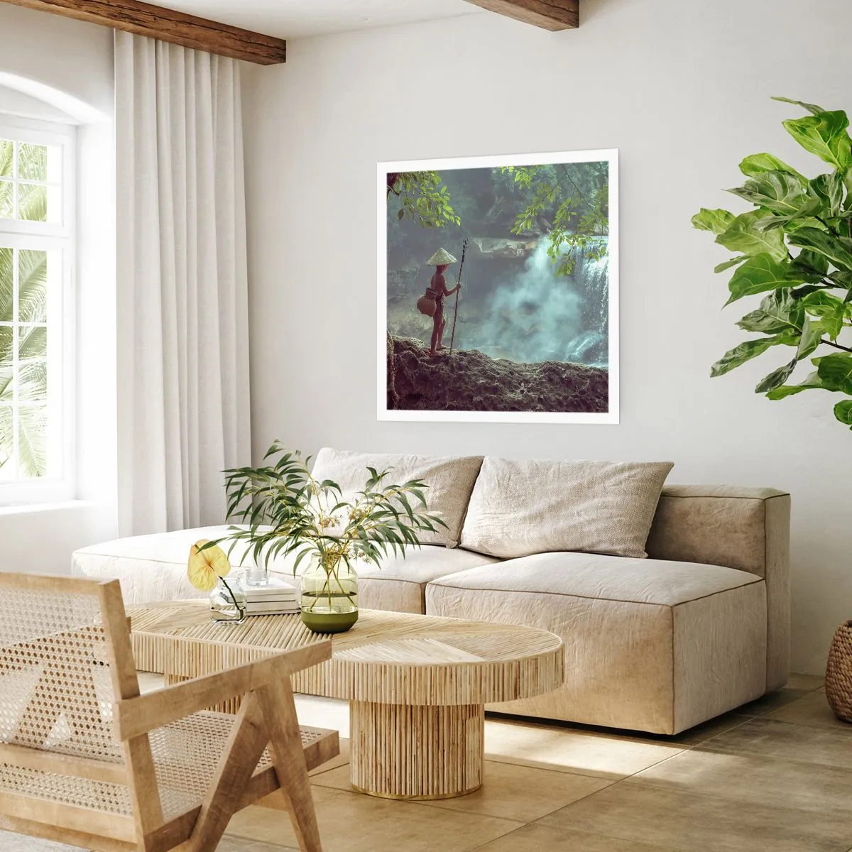 Póster - Amistad con la naturaleza - 40x40 cm