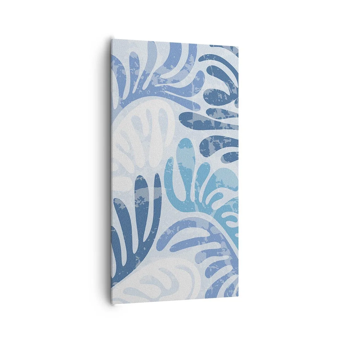 Cuadro sobre lienzo - Impresión de Imagen - Helechos azules - 65x120 cm