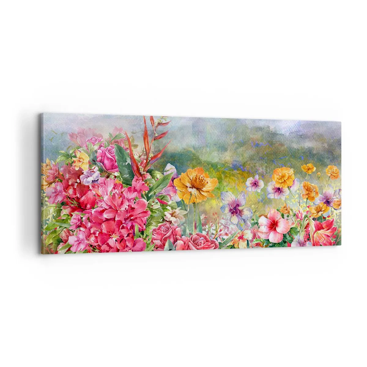Cuadro sobre lienzo - Impresión de Imagen - Un jardín enloquecido - 100x40 cm
