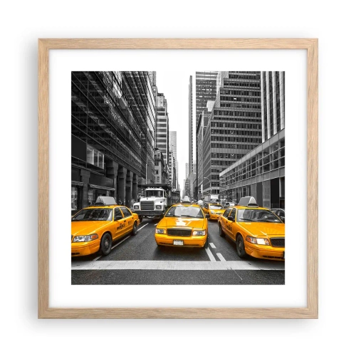 Póster en marco roble claro - Nosotros somos los que damos color a la ciudad - 40x40 cm