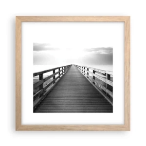 Póster en marco roble claro - En la distancia... - 30x30 cm