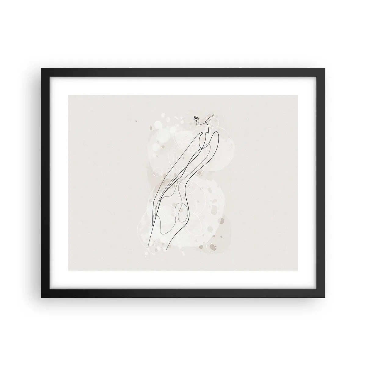 Póster en marco negro - Una mirada no dice nada y al mismo tiempo lo dice todo - 50x40 cm