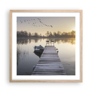 Póster en marco roble claro - Volveré en un rato - 50x50 cm