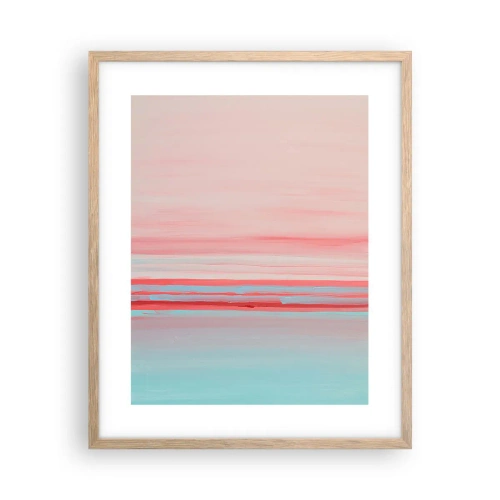Póster en marco roble claro - Abstracción al amanecer - 40x50 cm