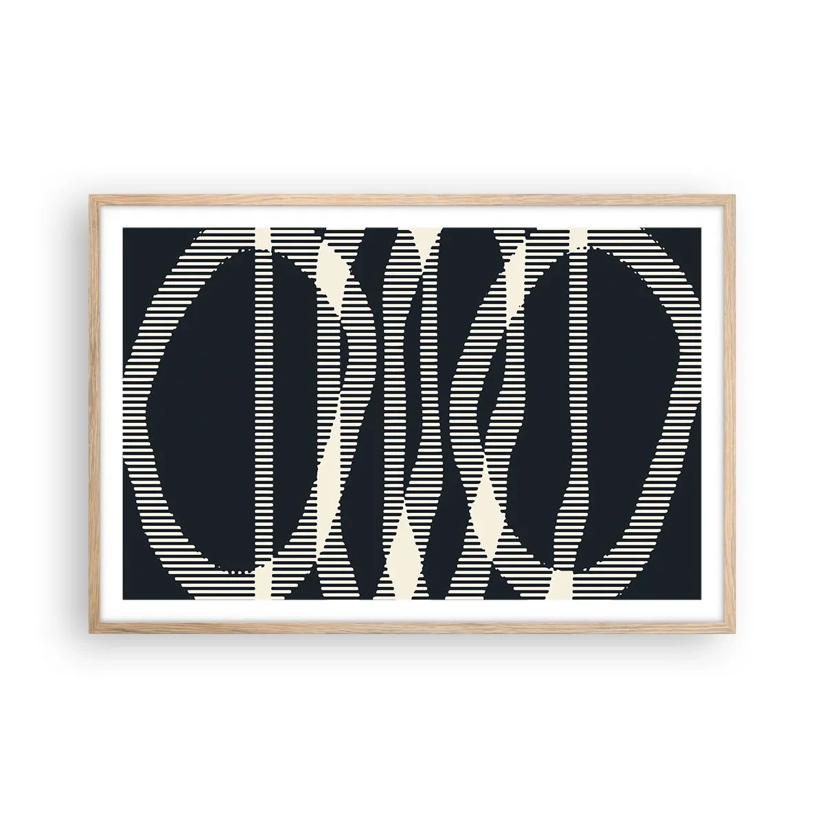Póster en marco roble claro - Un intento de romper la oscuridad - 91x61 cm