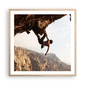 Póster en marco roble claro - Un mundo en la roca - 60x60 cm