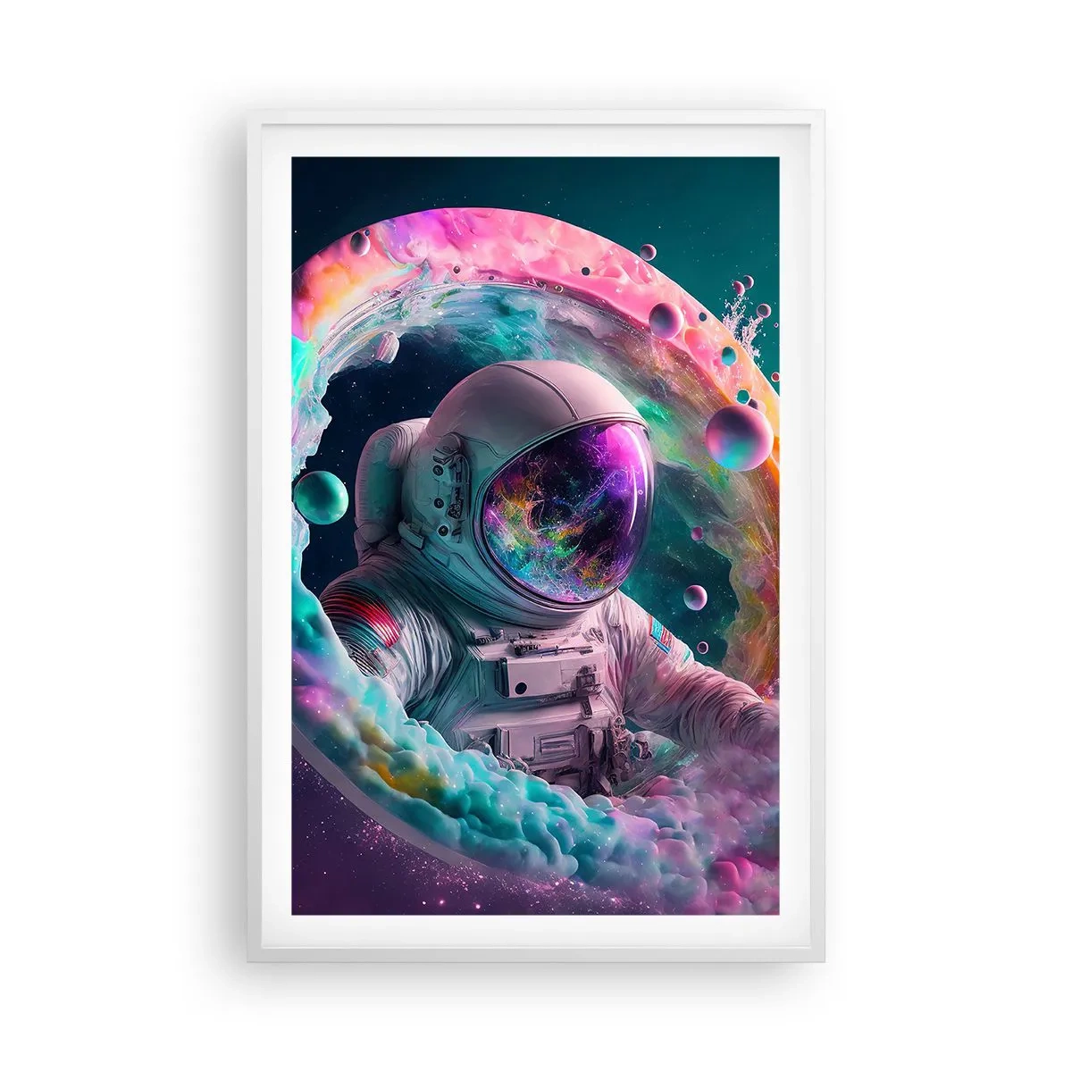 Póster en marco blanco - Puerta estelar - 61x91 cm