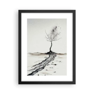 Póster en marco negro - Melancolía invernal - 30x40 cm