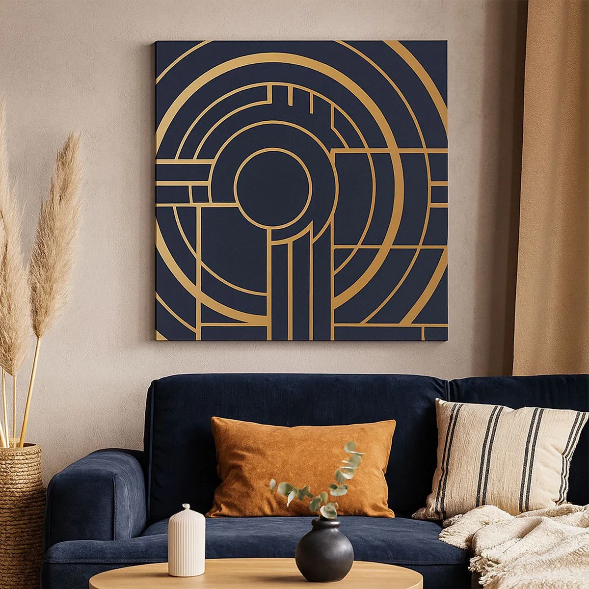 Cuadro sobre lienzo - Impresión de Imagen - Giro de los elementos - 30x30 cm