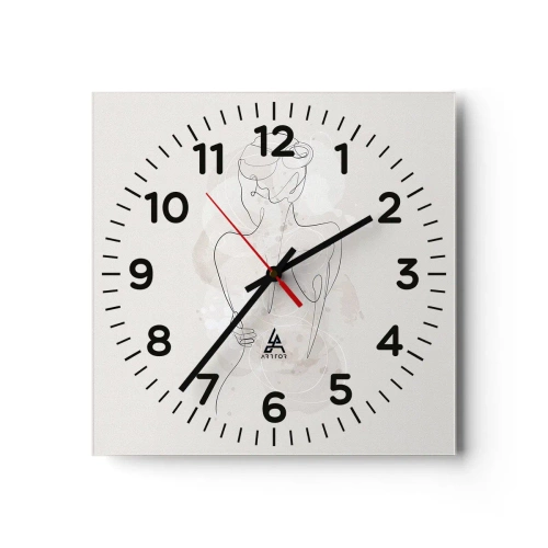 Reloj de pared - Reloj de vidrio - Como un cuerpo sensible - 30x30 cm