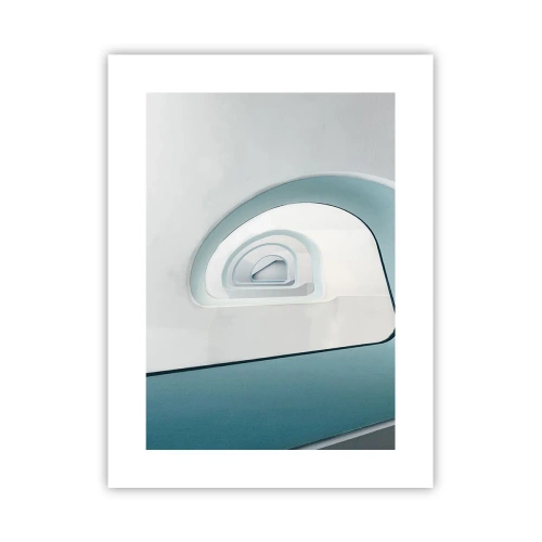 Póster - Espiral del río azul - 30x40 cm