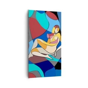Cuadro sobre lienzo - Impresión de Imagen - Desnudo cubista - 65x120 cm
