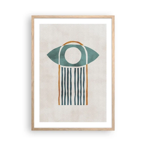 Póster en marco roble claro - Signos y rituales - 50x70 cm