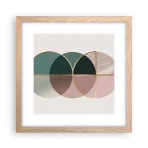 Póster en marco roble claro - Círculo tras círculo... - 30x30 cm