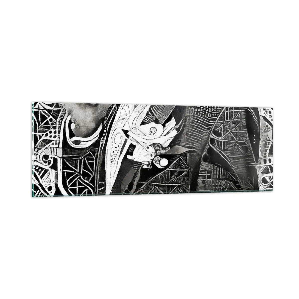 Cuadro sobre vidrio - Impresiones sobre Vidrio - Solo un hombre aparentemente gris - 90x30 cm