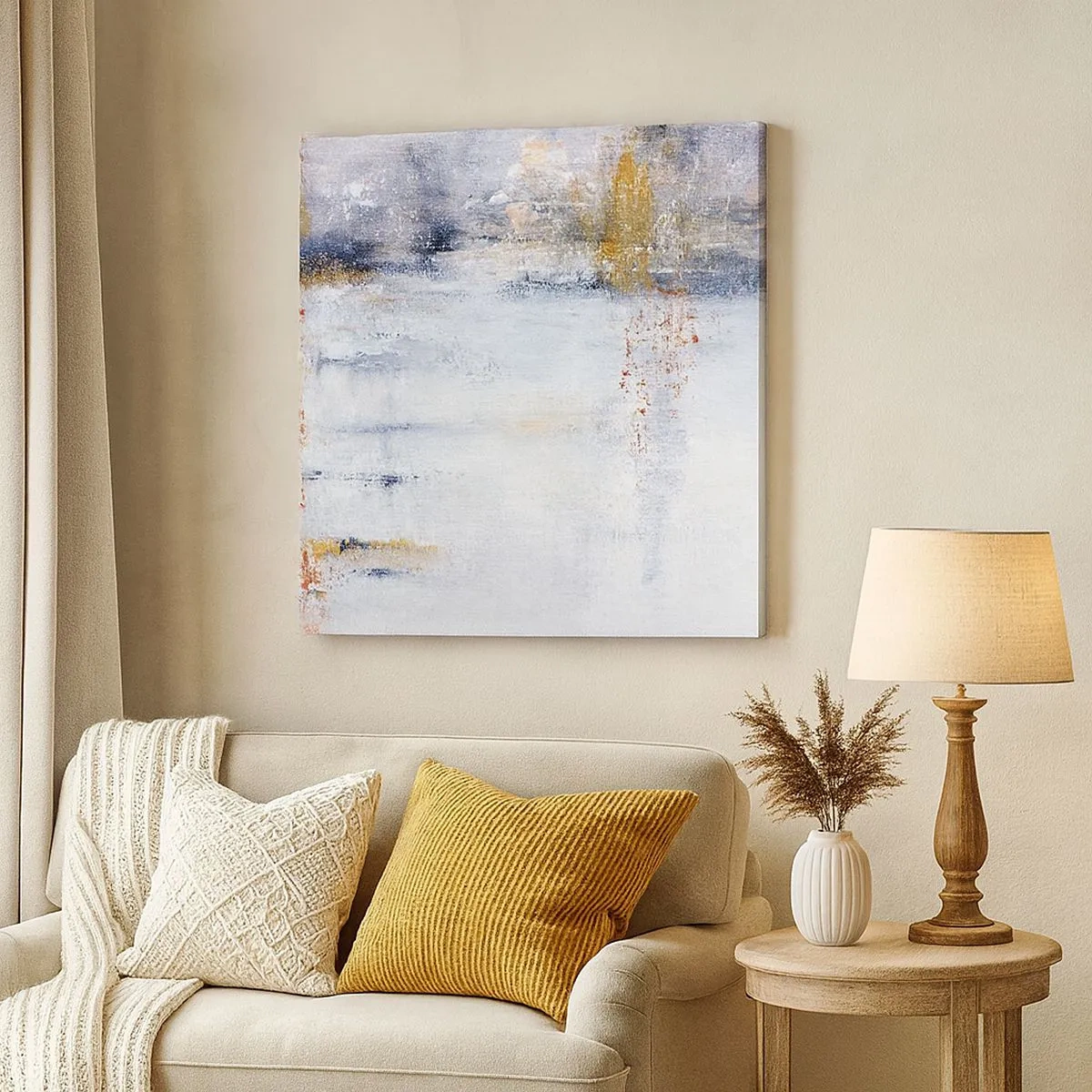 Cuadro sobre lienzo - Impresión de Imagen - Tras una cortina de aire - 30x30 cm