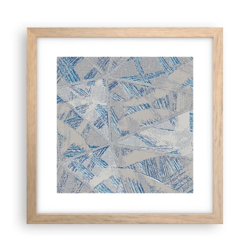 Póster en marco roble claro - En un laberinto gris azulado - 30x30 cm