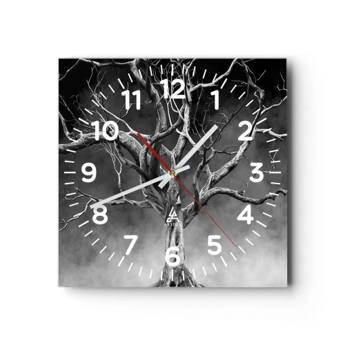 Reloj de pared - Reloj de vidrio - Primordial y sagrado - 30x30 cm