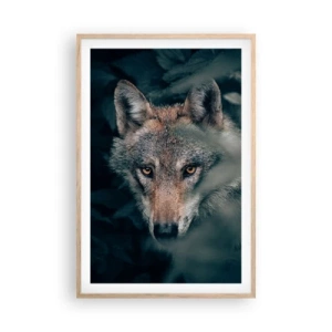 Póster en marco roble claro - Cazador - 61x91 cm