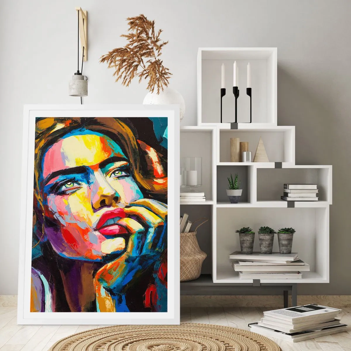 Póster en marco blanco - Sueños - 40x50 cm