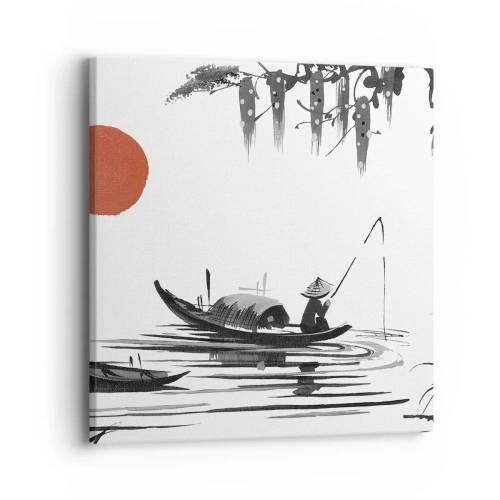 Cuadro sobre lienzo - Impresión de Imagen - Una tarde asiática - 40x40 cm