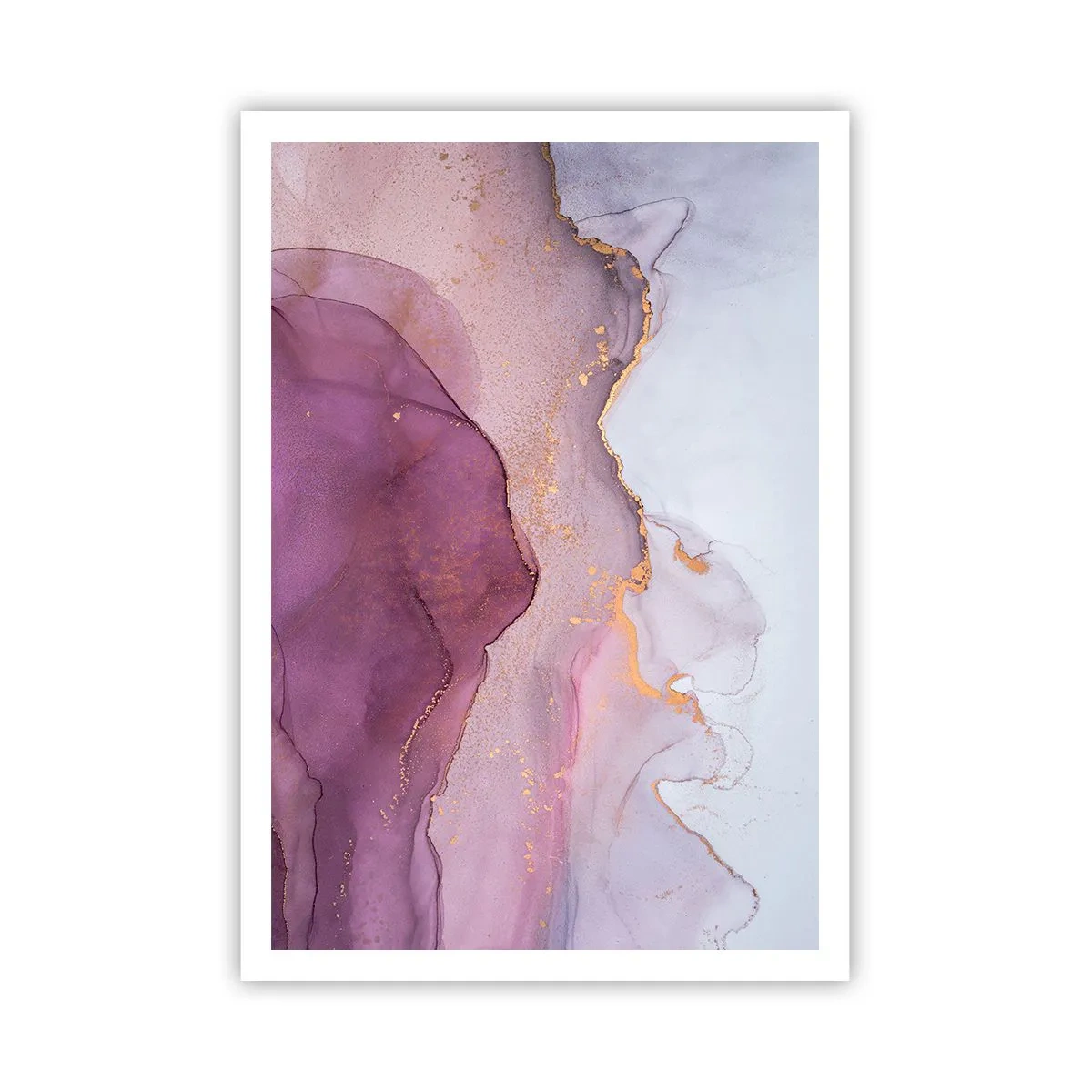 Póster - Olas de lila y púrpura - 70x100 cm