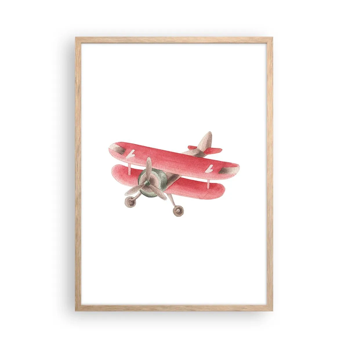 Póster en marco roble claro - Listo para surcar los cielos - 50x70 cm