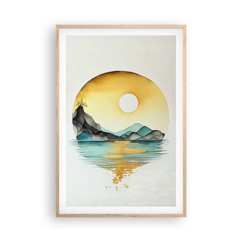 Póster en marco roble claro - En un círculo de belleza - 61x91 cm