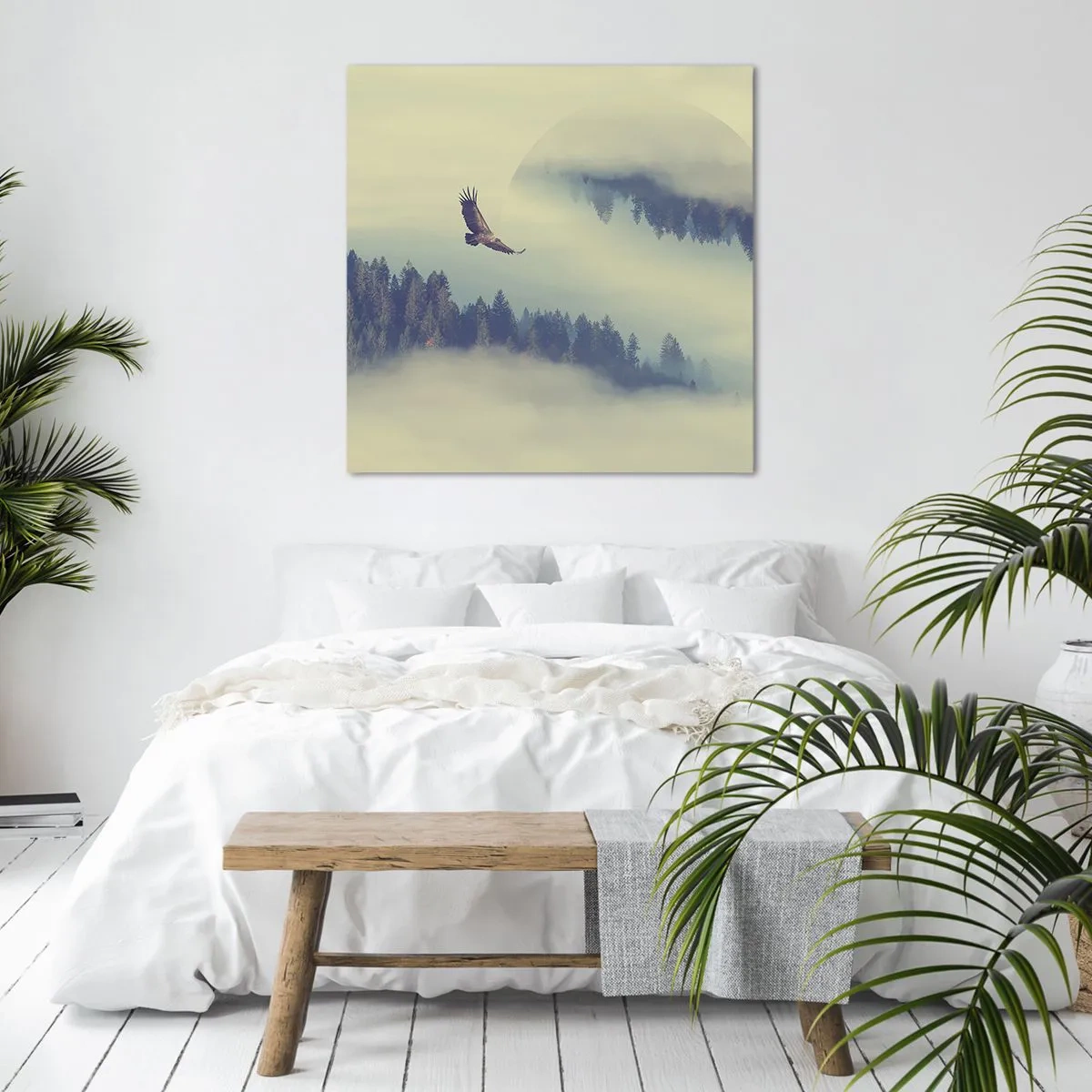 Cuadro sobre lienzo - Impresión de Imagen - Vi la sombra de un águila - 40x40 cm