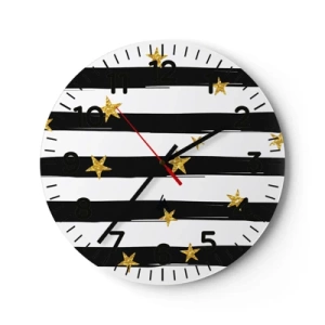 Reloj de pared - Reloj de vidrio - Todos hemos nacido bajo una estrella de la suerte - 30x30 cm